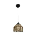 GLOBOSTAR® JUTTI 205-0040 Boho Κρεμαστό Φωτιστικό Οροφής με Ντουί 1 x E27 AC 220-240V IP20 - Μπεζ - M20 x Π20 x Υ18cm - Image 4