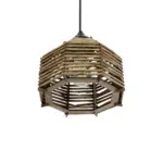 GLOBOSTAR® JUTTI 205-0040 Boho Κρεμαστό Φωτιστικό Οροφής με Ντουί 1 x E27 AC 220-240V IP20 - Μπεζ - M20 x Π20 x Υ18cm - Image 6