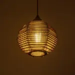 GLOBOSTAR® JUTTI 205-0041 Boho Κρεμαστό Φωτιστικό Οροφής με Ντουί 1 x E27 AC 220-240V IP20 - Μπεζ - M20 x Π20 x Υ18cm - Image 3