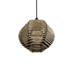 GLOBOSTAR® JUTTI 205-0041 Boho Κρεμαστό Φωτιστικό Οροφής με Ντουί 1 x E27 AC 220-240V IP20 - Μπεζ - M20 x Π20 x Υ18cm - Image 6