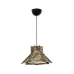 GLOBOSTAR® JUTTI 205-0042 Boho Κρεμαστό Φωτιστικό Οροφής με Ντουί 1 x E27 AC 220-240V IP20 - Μπεζ - M26 x Π26 x Υ15cm - Image 4