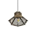 GLOBOSTAR® JUTTI 205-0042 Boho Κρεμαστό Φωτιστικό Οροφής με Ντουί 1 x E27 AC 220-240V IP20 - Μπεζ - M26 x Π26 x Υ15cm - Image 6