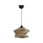 GLOBOSTAR® HUSLE 205-0043 Boho Κρεμαστό Φωτιστικό Οροφής με Ντουί 1 x E27 AC 220-240V IP20 - Μπεζ - M28 x Π28 x Υ19cm - Image 4