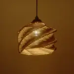 GLOBOSTAR® HUSLE 205-0044 Boho Κρεμαστό Φωτιστικό Οροφής με Ντουί 1 x E27 AC 220-240V IP20 - Μπεζ - M24 x Π24 x Υ21cm - Image 3