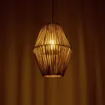 GLOBOSTAR® ARANCIA 205-0046 Boho Κρεμαστό Φωτιστικό Οροφής με Ντουί 1 x E27 AC 220-240V IP20 - Μπεζ - M26 x Π26 x Υ36cm - Image 3