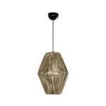 GLOBOSTAR® ARANCIA 205-0046 Boho Κρεμαστό Φωτιστικό Οροφής με Ντουί 1 x E27 AC 220-240V IP20 - Μπεζ - M26 x Π26 x Υ36cm - Image 4