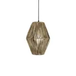 GLOBOSTAR® ARANCIA 205-0046 Boho Κρεμαστό Φωτιστικό Οροφής με Ντουί 1 x E27 AC 220-240V IP20 - Μπεζ - M26 x Π26 x Υ36cm - Image 5