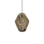 GLOBOSTAR® ARANCIA 205-0046 Boho Κρεμαστό Φωτιστικό Οροφής με Ντουί 1 x E27 AC 220-240V IP20 - Μπεζ - M26 x Π26 x Υ36cm - Image 6