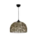 GLOBOSTAR® ARANCIA 205-0047 Boho Κρεμαστό Φωτιστικό Οροφής με Ντουί 1 x E27 AC 220-240V IP20 - Μπεζ - M35 x Π35 x Υ26cm - Image 4