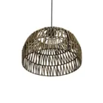 GLOBOSTAR® ARANCIA 205-0047 Boho Κρεμαστό Φωτιστικό Οροφής με Ντουί 1 x E27 AC 220-240V IP20 - Μπεζ - M35 x Π35 x Υ26cm - Image 6