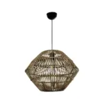 GLOBOSTAR® ARANCIA 205-0048 Boho Κρεμαστό Φωτιστικό Οροφής με Ντουί 1 x E27 AC 220-240V IP20 - Μπεζ - M46 x Π46 x Υ35cm - Image 4