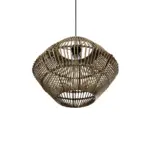 GLOBOSTAR® ARANCIA 205-0048 Boho Κρεμαστό Φωτιστικό Οροφής με Ντουί 1 x E27 AC 220-240V IP20 - Μπεζ - M46 x Π46 x Υ35cm - Image 6