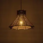 GLOBOSTAR® JUTTI 205-0051 Boho Κρεμαστό Φωτιστικό Οροφής με Ντουί 1 x E27 AC 220-240V IP20 - Καφέ- M40 x Π40 x Υ26cm - Image 3
