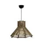 GLOBOSTAR® JUTTI 205-0051 Boho Κρεμαστό Φωτιστικό Οροφής με Ντουί 1 x E27 AC 220-240V IP20 - Καφέ- M40 x Π40 x Υ26cm - Image 4