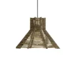 GLOBOSTAR® JUTTI 205-0051 Boho Κρεμαστό Φωτιστικό Οροφής με Ντουί 1 x E27 AC 220-240V IP20 - Καφέ- M40 x Π40 x Υ26cm - Image 5