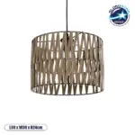 GLOBOSTAR® MARS 205-0054 Boho Κρεμαστό Φωτιστικό Οροφής με Ντουί 1 x E27 AC 220-240V IP20 - Μπεζ - M30 x Π30 x Υ24cm