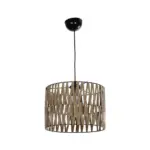GLOBOSTAR® MARS 205-0054 Boho Κρεμαστό Φωτιστικό Οροφής με Ντουί 1 x E27 AC 220-240V IP20 - Μπεζ - M30 x Π30 x Υ24cm - Image 4