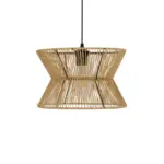 GLOBOSTAR® UPCONE 205-0055 Boho Κρεμαστό Φωτιστικό Οροφής με Ντουί 1 x E27 AC 220-240V IP20 - Μπεζ - M30 x Π30 x Υ21cm - Image 5