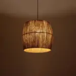 GLOBOSTAR® CONE 205-0057 Boho Κρεμαστό Φωτιστικό Οροφής με Ντουί 1 x E27 AC 220-240V IP20 - Μπεζ - M38 x Π38 x Υ34cm - Image 3