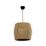 GLOBOSTAR® CONE 205-0057 Boho Κρεμαστό Φωτιστικό Οροφής με Ντουί 1 x E27 AC 220-240V IP20 - Μπεζ - M38 x Π38 x Υ34cm - Image 4