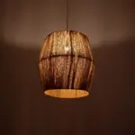 GLOBOSTAR® CONE 205-0058 Boho Κρεμαστό Φωτιστικό Οροφής με Ντουί 1 x E27 AC 220-240V IP20 - Μπεζ - M55 x Π55 x Υ50cm - Image 3
