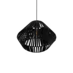 GLOBOSTAR® NUI 205-0061 Boho Κρεμαστό Φωτιστικό Οροφής με Ντουί 1 x E27 AC 220-240V IP20 - Μαύρο - M36 x Π36 x Υ27cm - Image 6