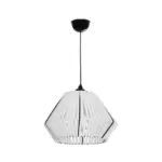 GLOBOSTAR® NUI 205-0063 Boho Κρεμαστό Φωτιστικό Οροφής με Ντουί 1 x E27 AC 220-240V IP20 - Λευκό - M36 x Π36 x Υ27cm - Image 4