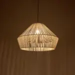 GLOBOSTAR® NUI 205-0064 Boho Κρεμαστό Φωτιστικό Οροφής με Ντουί 1 x E27 AC 220-240V IP20 - Λευκό - M60 x Π60 x Υ41cm - Image 3