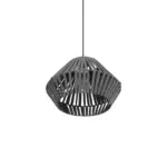 GLOBOSTAR® NUI 205-0065 Boho Κρεμαστό Φωτιστικό Οροφής με Ντουί 1 x E27 AC 220-240V IP20 - Γκρι - M36 x Π36 x Υ27cm - Image 6