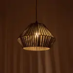 GLOBOSTAR® NUI 205-0069 Boho Κρεμαστό Φωτιστικό Οροφής με Ντουί 1 x E27 AC 220-240V IP20 - Πρασίνο - M36 x Π36 x Υ27cm - Image 3