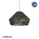 GLOBOSTAR® NUI 205-0070 Boho Κρεμαστό Φωτιστικό Οροφής με Ντουί 1 x E27 AC 220-240V IP20 - Πρασίνο - M60 x Π60 x Υ41cm
