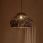 GLOBOSTAR® NUI 205-0070 Boho Κρεμαστό Φωτιστικό Οροφής με Ντουί 1 x E27 AC 220-240V IP20 - Πρασίνο - M60 x Π60 x Υ41cm - Image 3
