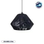 GLOBOSTAR® NUI 205-0071 Boho Κρεμαστό Φωτιστικό Οροφής με Ντουί 1 x E27 AC 220-240V IP20 - Μπλε - M36 x Π36 x Υ27cm