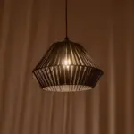 GLOBOSTAR® NUI 205-0071 Boho Κρεμαστό Φωτιστικό Οροφής με Ντουί 1 x E27 AC 220-240V IP20 - Μπλε - M36 x Π36 x Υ27cm - Image 3