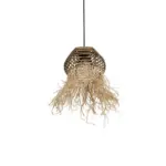 GLOBOSTAR® RIKTA 205-0077 Boho Κρεμαστό Φωτιστικό Οροφής με Ντουί 1 x E27 AC 220-240V IP20 - Μπεζ - M20 x Π20 x Υ30cm - Image 6