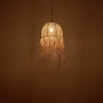 GLOBOSTAR® PLUVIA 205-0082 Boho Κρεμαστό Φωτιστικό Οροφής με Ντουί 1 x E27 AC 220-240V IP20 - Μπεζ - M30 x Π30 x Υ70cm - Image 3