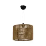 GLOBOSTAR® SAFA 205-0085 Boho Κρεμαστό Φωτιστικό Οροφής με Ντουί 1 x E27 AC 220-240V IP20 - Μπεζ - M30 x Π30 x Υ26cm - Image 4