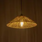 GLOBOSTAR® CHAPEAU 205-0086 Boho Κρεμαστό Φωτιστικό Οροφής με Ντουί 1 x E27 AC 220-240V IP20 - Μπεζ - M41 x Π41 x Υ17cm - Image 3