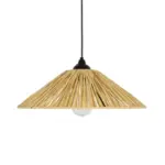GLOBOSTAR® CHAPEAU 205-0086 Boho Κρεμαστό Φωτιστικό Οροφής με Ντουί 1 x E27 AC 220-240V IP20 - Μπεζ - M41 x Π41 x Υ17cm - Image 5