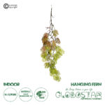 GloboStar® Artificial Garden HANGING FERN 20615 Τεχνητό Διακοσμητικό Κρεμαστό Φυτό Φτέρη Μ30 x Π10 x Υ90cm