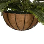GloboStar® Artificial Garden FERN HANGING PLANT 20622 Τεχνητό Κρεμαστό Διακοσμητικό Φυτό Φτέρης Π90 x Μ90 x Y70cm - Image 6