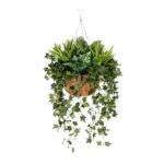 GloboStar® Artificial Garden VARIOUS HANGING PLANT 20623 Τεχνητό Κρεμαστό Διακοσμητικό Φυτό Φτέρης Π60 x Μ60 x Y70cm - Image 2