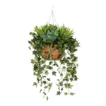 GloboStar® Artificial Garden VARIOUS HANGING PLANT 20623 Τεχνητό Κρεμαστό Διακοσμητικό Φυτό Φτέρης Π60 x Μ60 x Y70cm - Image 3