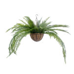 GloboStar® Artificial Garden FERN HANGING PLANT 20624 Τεχνητό Κρεμαστό Διακοσμητικό Φυτό Φτέρης Y45cm - Image 3
