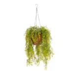 GloboStar® Artificial Garden GOLDEN BELL WILLOW HANGING PLANT 20626 Τεχνητό Κρεμαστό Διακοσμητικό Φυτό Κίτρινη Ιτιά Μ40 x Π40 x Y60cm - Image 3
