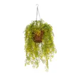 GloboStar® Artificial Garden GOLDEN BELL WILLOW HANGING PLANT 20626 Τεχνητό Κρεμαστό Διακοσμητικό Φυτό Κίτρινη Ιτιά Μ40 x Π40 x Y60cm - Image 4