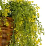 GloboStar® Artificial Garden GOLDEN BELL WILLOW HANGING PLANT 20626 Τεχνητό Κρεμαστό Διακοσμητικό Φυτό Κίτρινη Ιτιά Μ40 x Π40 x Y60cm - Image 5