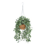 GloboStar® Artificial Garden TRADESCANTIA ZEBRINA HANGING PLANT 20627 Τεχνητό Κρεμαστό Διακοσμητικό Φυτό Ζεμπρίνα Y80cm - Image 2