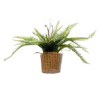 GloboStar® Artificial Garden FERN HANGING BOUQUET PLANT 20629 Τεχνητό Κρεμαστό Διακοσμητικό Φυτό Φτέρης  Y56cm - Image 4