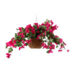 GloboStar® Artificial Garden RHODODENDRON HANGING PLANT 20634 Τεχνητό Κρεμαστό Διακοσμητικό Φυτό Τριανταφυλλιάς Y60cm - Image 3